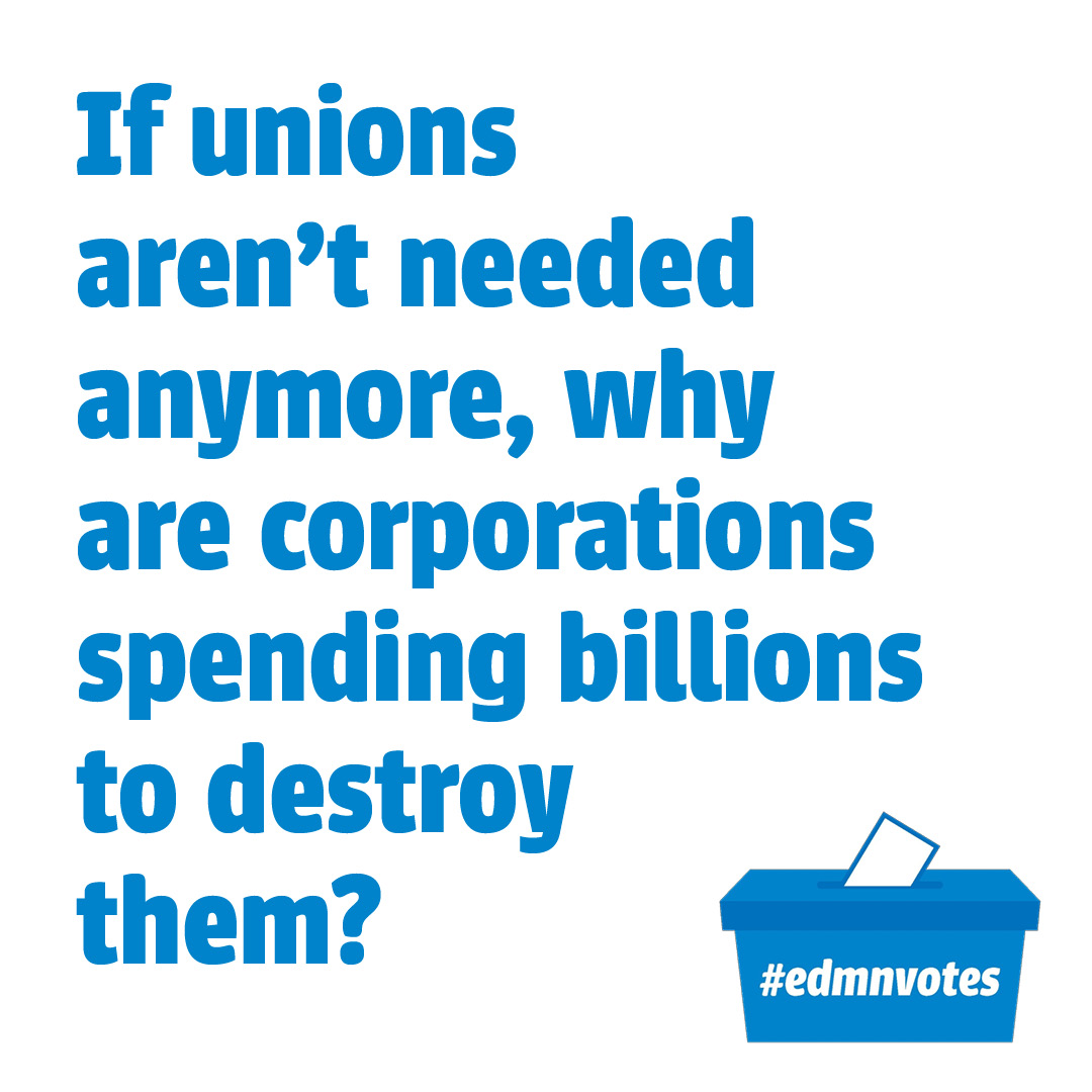 Unions are needed square
